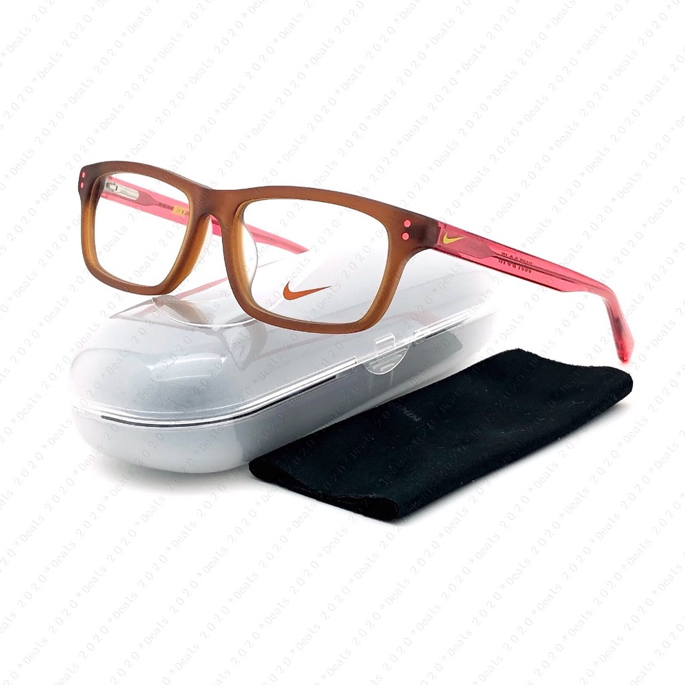 Nike KIDS NK 5535 710 48mm Golden Beige Solar Red Eyeglasses